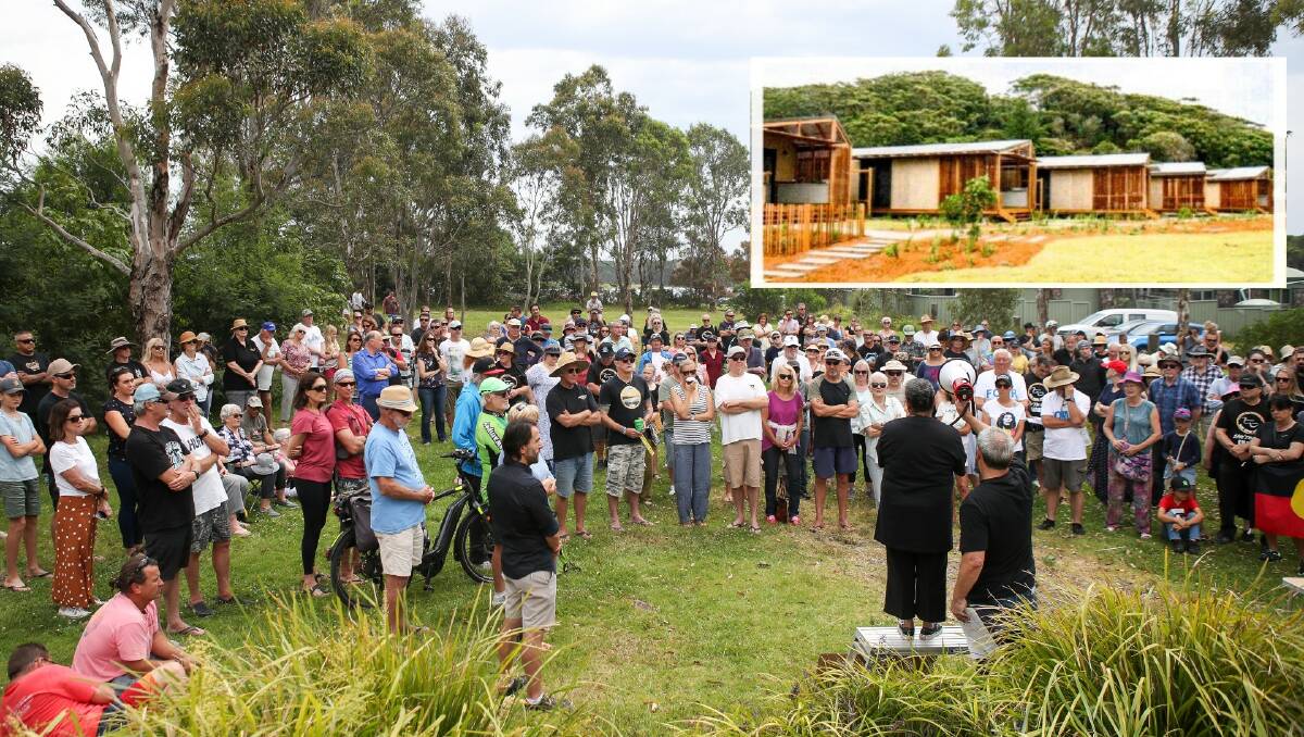 Hundreds of residents gathered at Killalea State Park in 2019 for a community meeting regarding the proposed redevelopment. Picture: Adam McLean