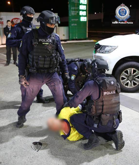 Sharp was arrested earlier this week at Warrawong BP in the early hours of the morning. Photo: NSW Police