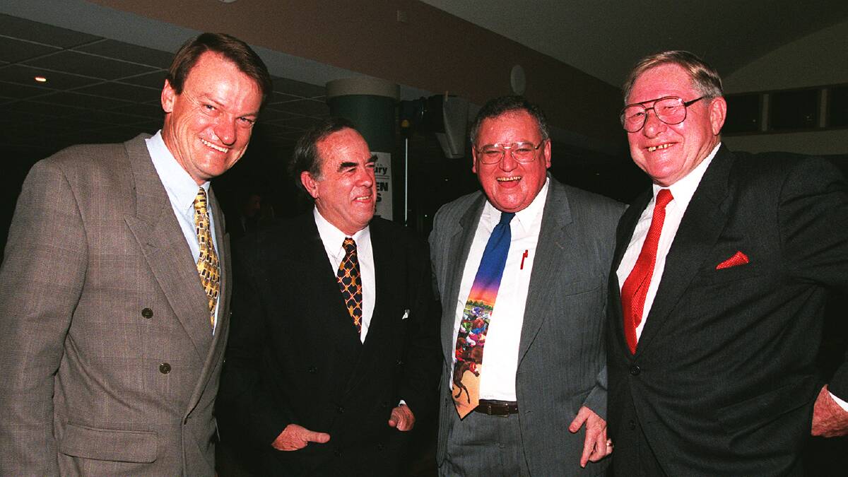 Four editors of the Mercury: Nick Hartgerink, Peter Cullen, Peter Newell and John Richardson, pictured in November 1998.