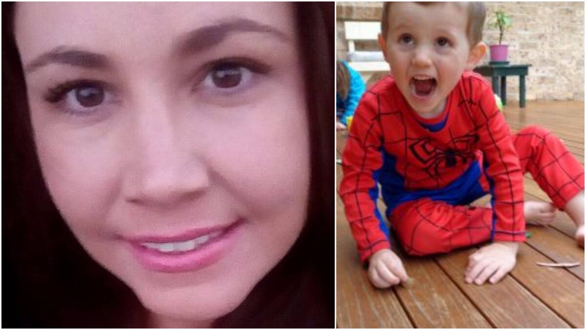 William Tyrrell's biological mother Karlie Tyrrell. Photo: Facebook; William Tyrrell in his favourite Spider-Man suit. Photo: NSW Police Media
