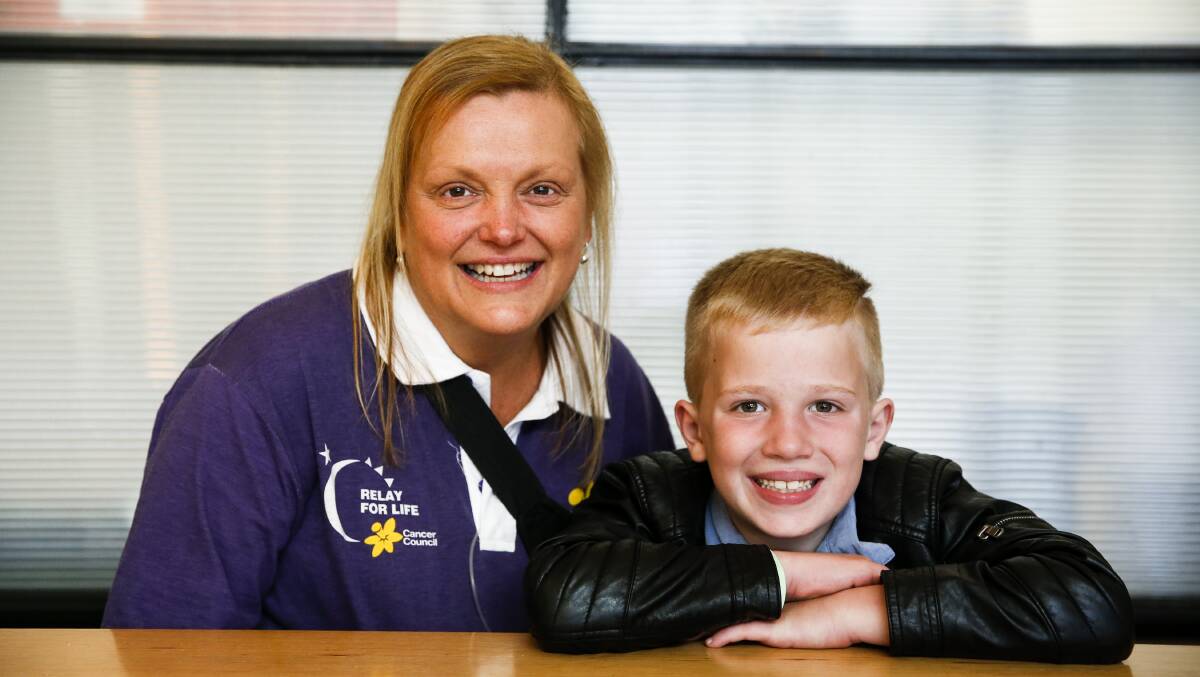Angie Howes and her son Oscar. Photo: Anna Warr