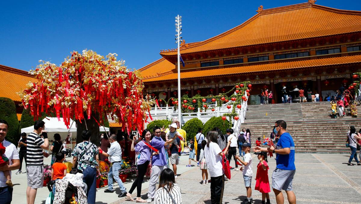 Lunar New Year celebrations at the Nan Tien Temple in Berkeley.