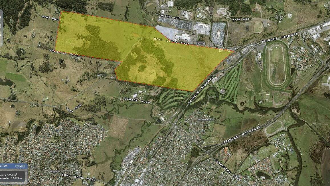 The Kembla Grange site where it's proposed a new correctional facility will be built. Picture: supplied. 

