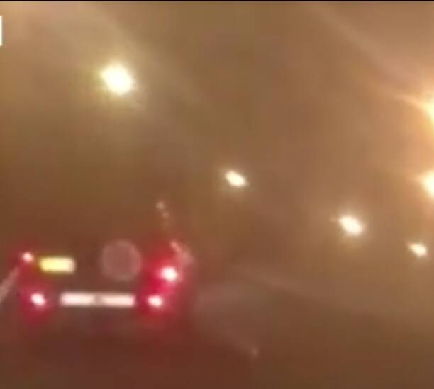 The Nissan was allededly captured on video swerving all over the road. Photo: Nine Network News