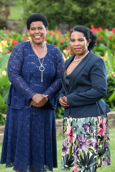 Beatrice Kabahire and Anastazia Niyitunga. Photo: Adam McLean