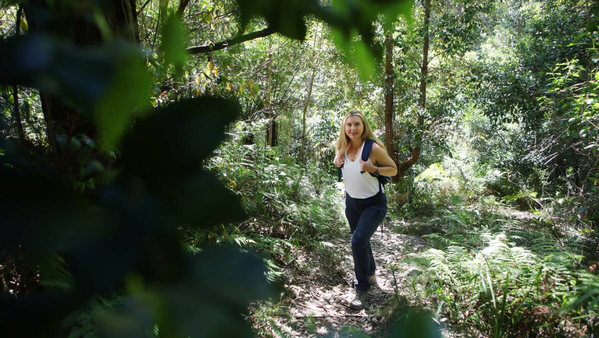 Jenae Johnston of Bushwalk the Gong has returned to the bush lately to enjoy the serenity. Picture by Sylvia Liber.