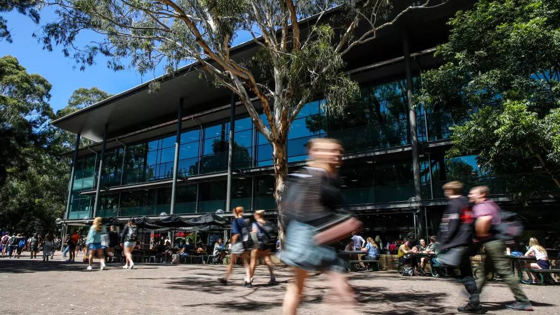 A file image of students at the University of Wollongong.
