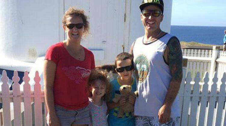 Alicia and Steve Jenner, with their children Rory and Maddy, chose to shift to the Illawarra and commute to work in Sydney. Photo: Supplied

