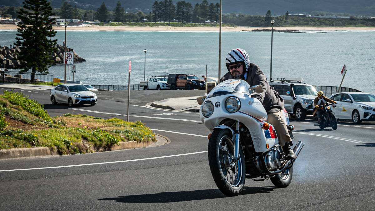 Techy: Ray Tubman on his Norton during the Distinguished Gentleman's Ride on May 23. 