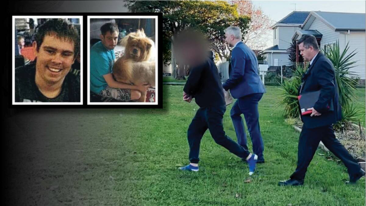 Staff was arrested on Wednesday over the murder of Matthew Davis (inset photos). Main photo: NSW Police