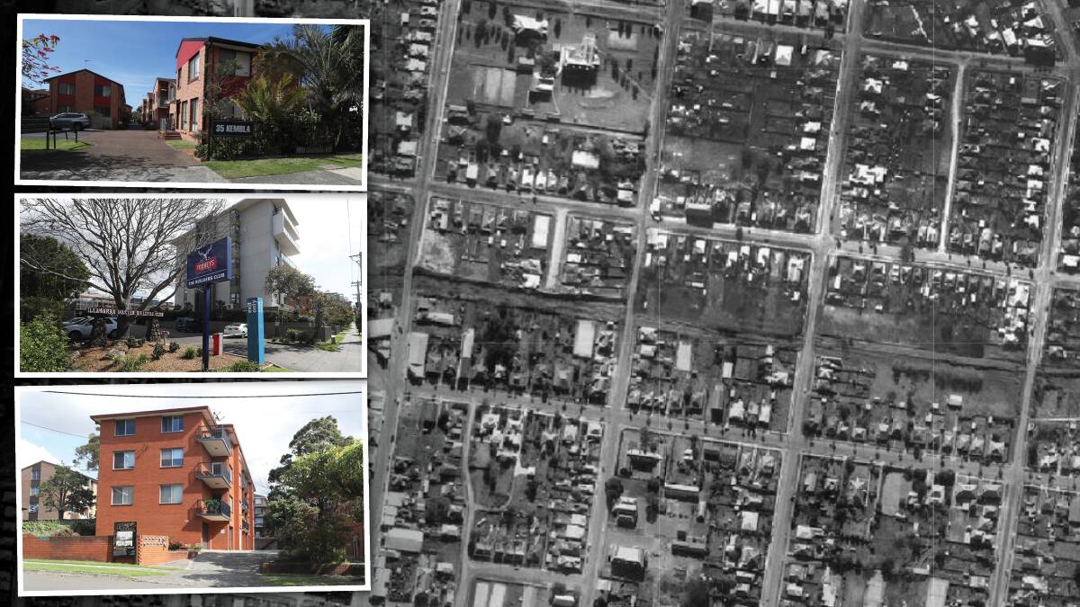 The Builders Club car park and apartment blocks on Kembla and Church streets were all shaped by the rail line. 