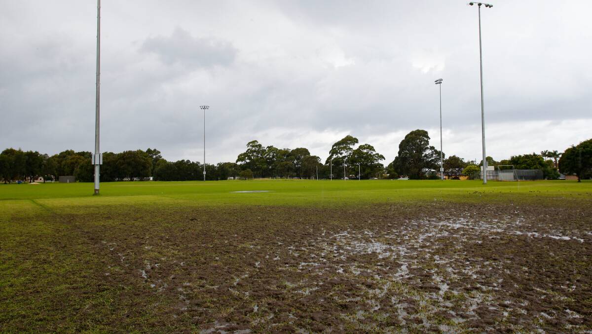 The aftermath of weekend sport at Hollymount Park in Woonona. 