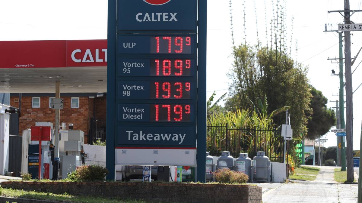 The Caltex servo in Port Kembla is one of a number of Illawarra petrol stations where the prices are high. Picture: Robert Peet