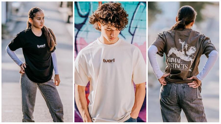 Isaac and his sister Cheyenne model tees from the new streetwear label Tuari. Pictures from Instagram.