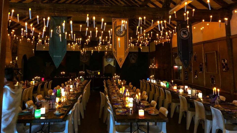 Guests have dinner in the Lodge, which will be transformed into the Great Hall of Hogwarts. Photo: Jennifer Vello