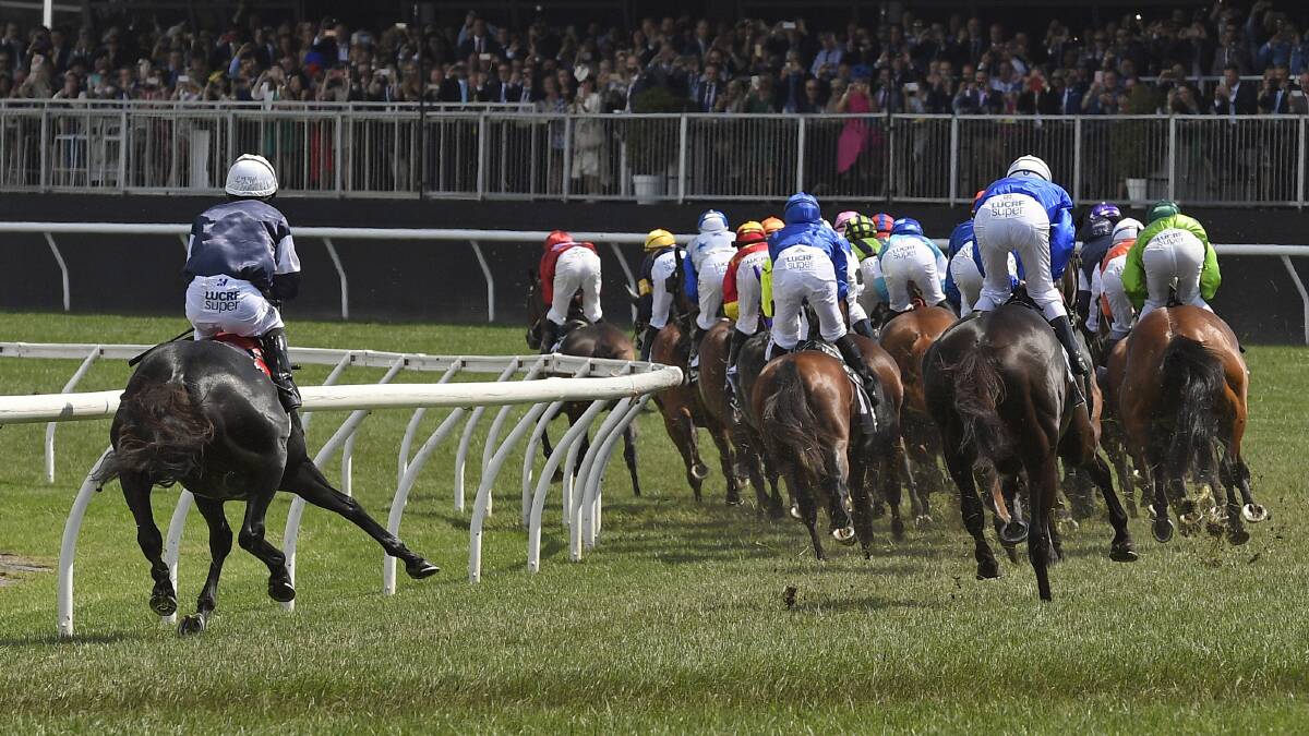 CliffsofMoher pulls up injured during race 7 of the Melbourne Cup Carnival. Photo: AAP