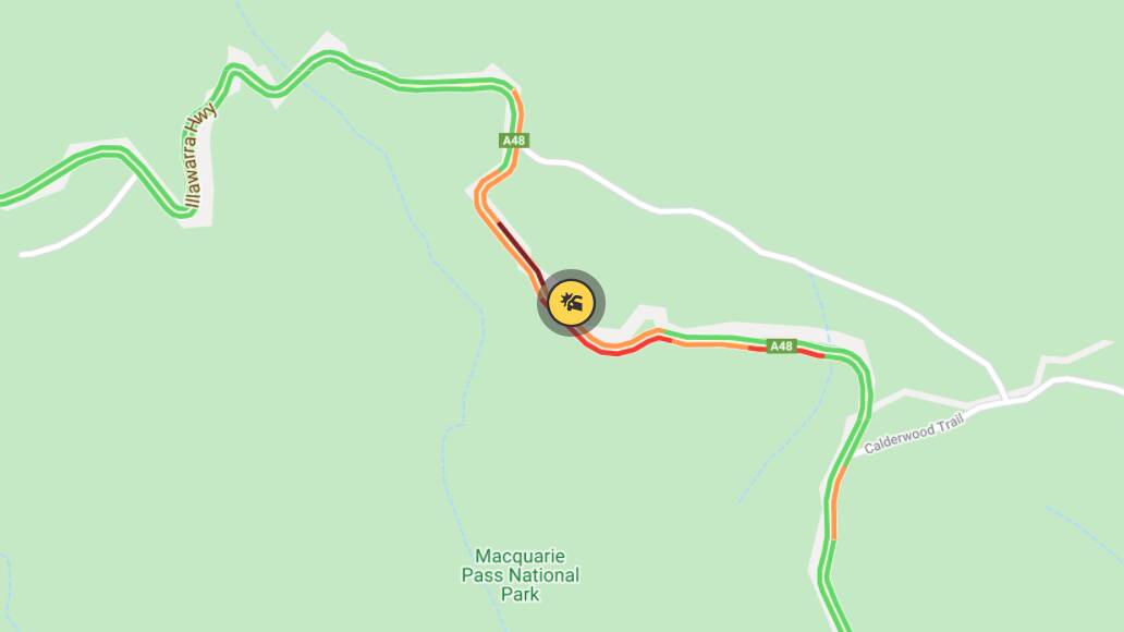 Traffic backed up on Macquarie Pass after crash