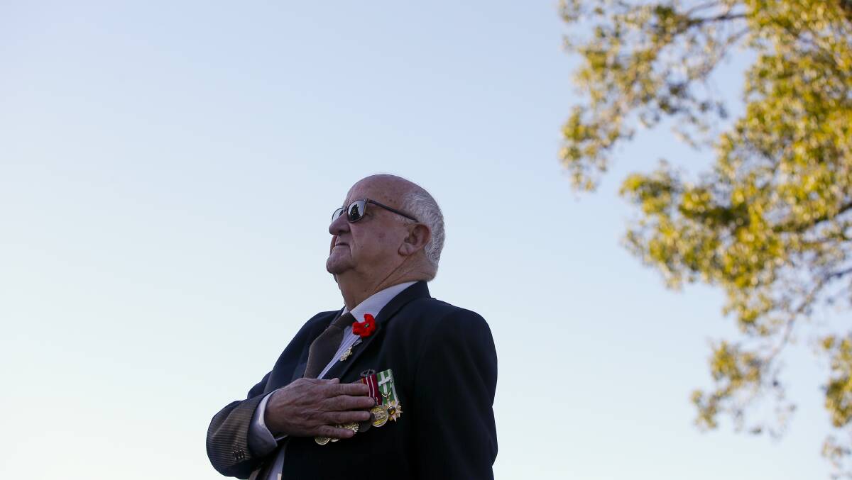 Overwhelmed with gratitude: Vietnam Veteran Ken Wright organised Appin's whole town memorial, with the help of other residents and local emergency services.