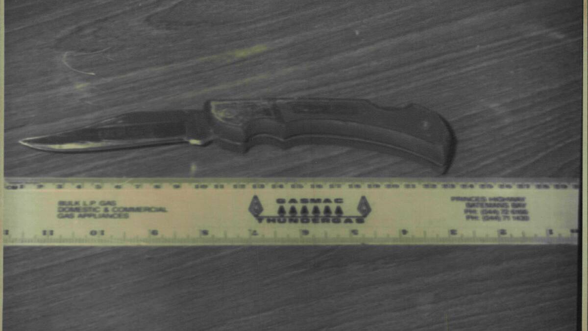 A knife found at the scene of one of the attacks.