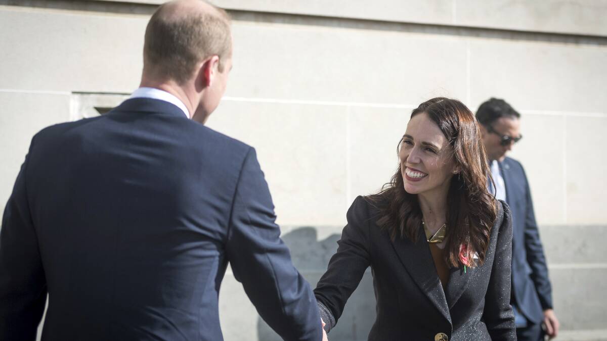 Prince William joins Jacinda Ardern at Auckland Anzac service