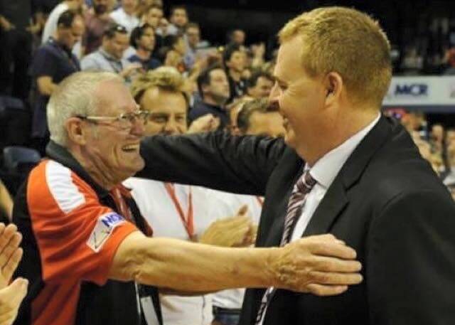 LAST WISH: Former Hawks coach Rob Beveridge had a close relationship with his dad John, but couldn't give him what he needed most in his final days - an easy death. Picture: supplied