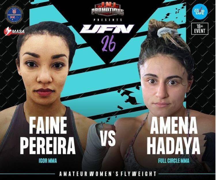 MATCH UP: Wollongong's Amena Hadaya will face off against Faine Pereira in Sydney on July 3.