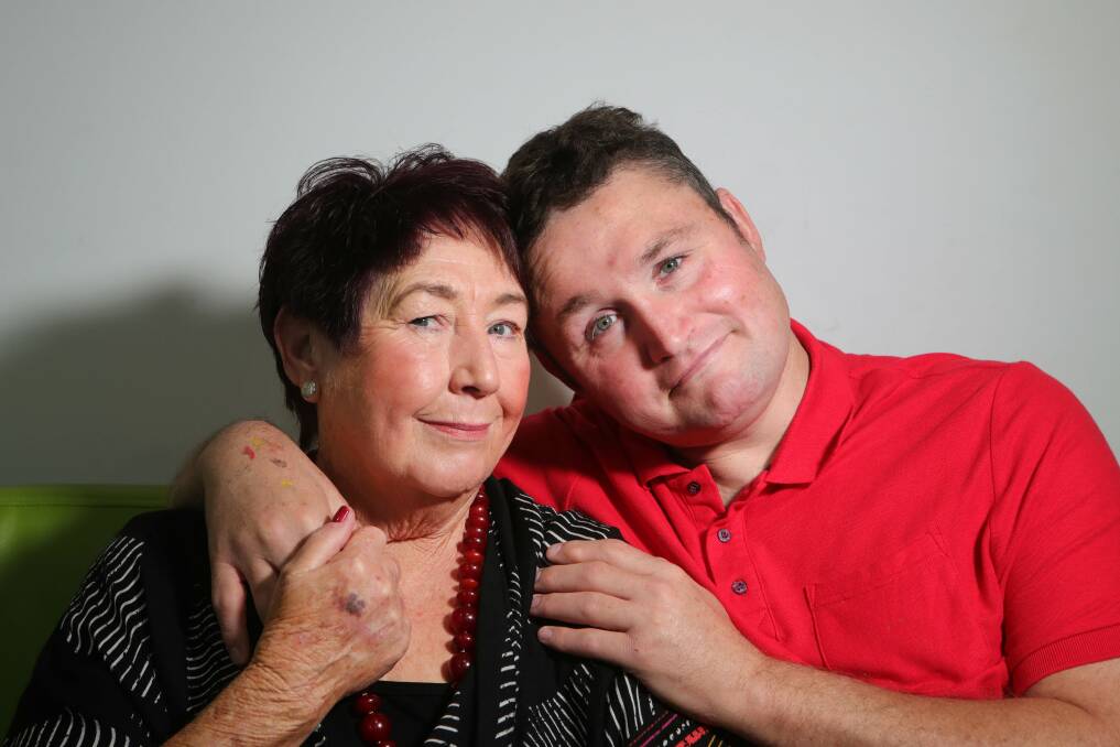 'TERRIBLY BRUTAL': Kerry and Matthew Stratton will join the National Day of Action to protest NDIS cuts in Wollongong on Thursday. Picture: Sylvia Liber.