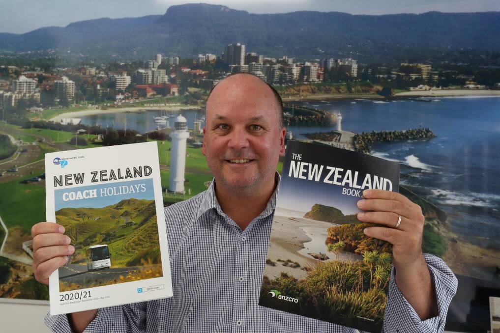 BUBBLE OF HOPE: Travel agent Jonathan Hickman is all set to take bookings for travel to New Zealand, after it was announced on Tuesday that quarantine will not be necessary on either side of the Tasman. Picture: Robert Peet