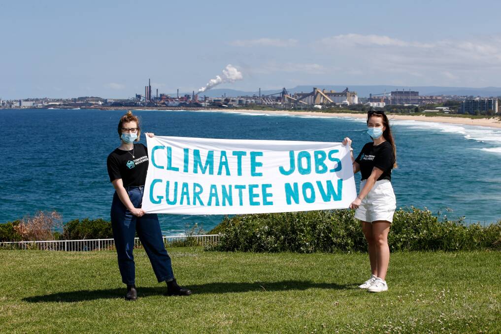  NOT GOOD ENOUGH: Tomorrow Movement Wollongong members Maneesha Todd and Imogen Todd say the government must act urgently on climate change. Picture: Anna Warr