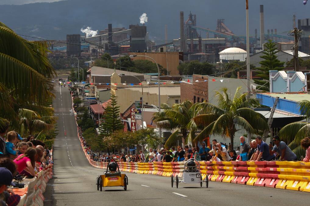 ICONIC: Crowds pack the street at the 2013 Port Kembla Billy Cart Derby. Picture: Adam McLean.