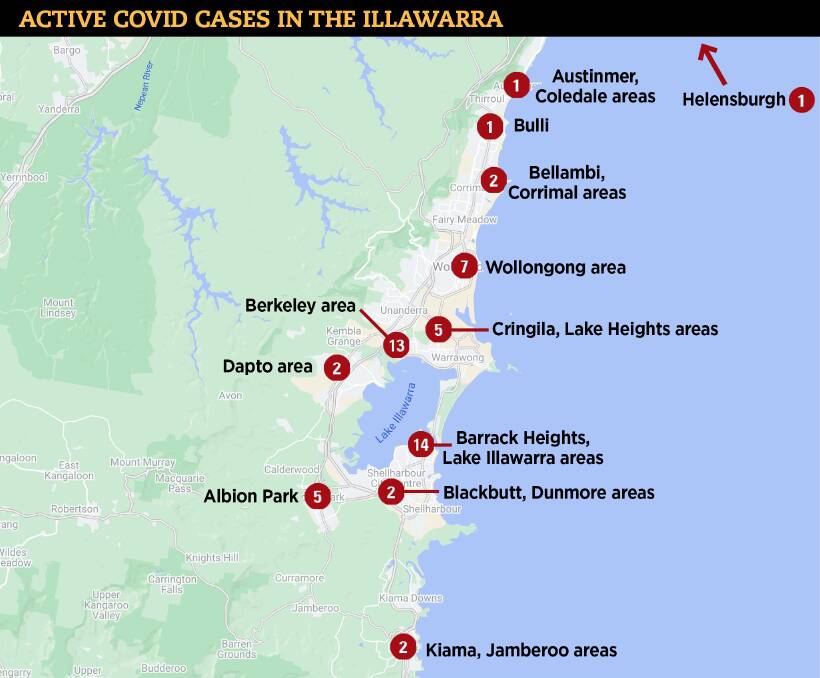 SEEDS: There are currently 55 active COVID-19 cases in the region, and Chief Health Officer Dr Kerry Chant is concerned about the potential for community spread. Picture: ACM. Data: NSW Health.