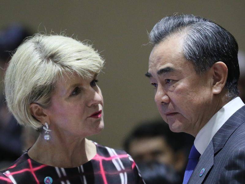 Julie Bishop and Chinese Foreign Minister Wang Yi met in Singapore on the weekend.