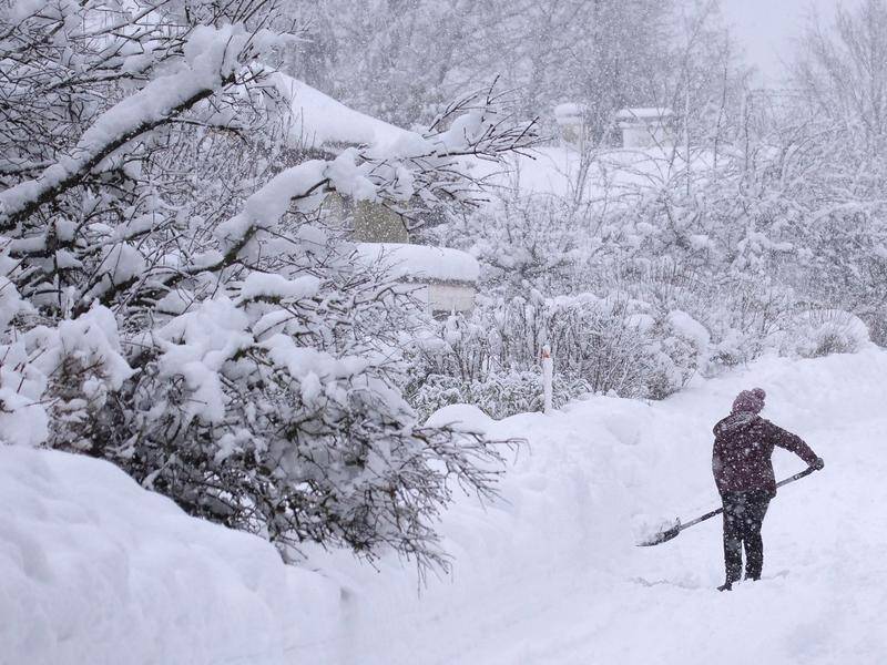 Austria and southern Germany have received heavy snowfalls over the weekend.