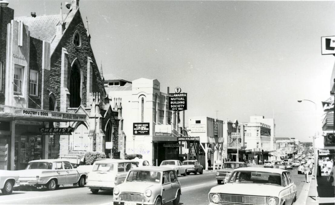 The IMB Building in Crown Street c1960. The image shows the Wesley Church next door. Picture: From the collections of WOLLONGONG CITY LIBRARY and ILLAWARRA HISTORICAL SOCIETY