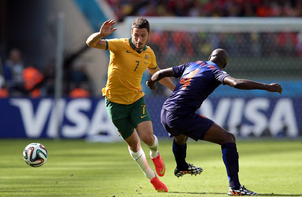 Mathew Leckie makes his mark against the Netherlands. Picture: GETTY IMAGES