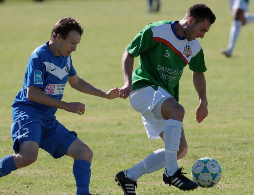 Fabian Iacovelli shows his ball control for Dapto Dandaloo Fury, who face a tough match on Sunday against Wollongong United. Picture: ADAM MCLEAN