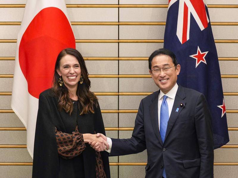 NZ Prime Minister Jacinda Ardern is in Tokyo for talks with her Japanese counterpart Fumio Kishida.