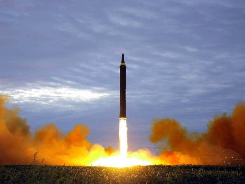 Two cruise missiles are said to have been fired from North Korea's west coast. (AP PHOTO)