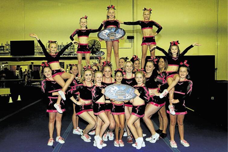 Plenty to cheer about: The Carmel and Co Cheerleading team performed well at the Aussie Gold International Championships. Picture: SYLVIA LIBER