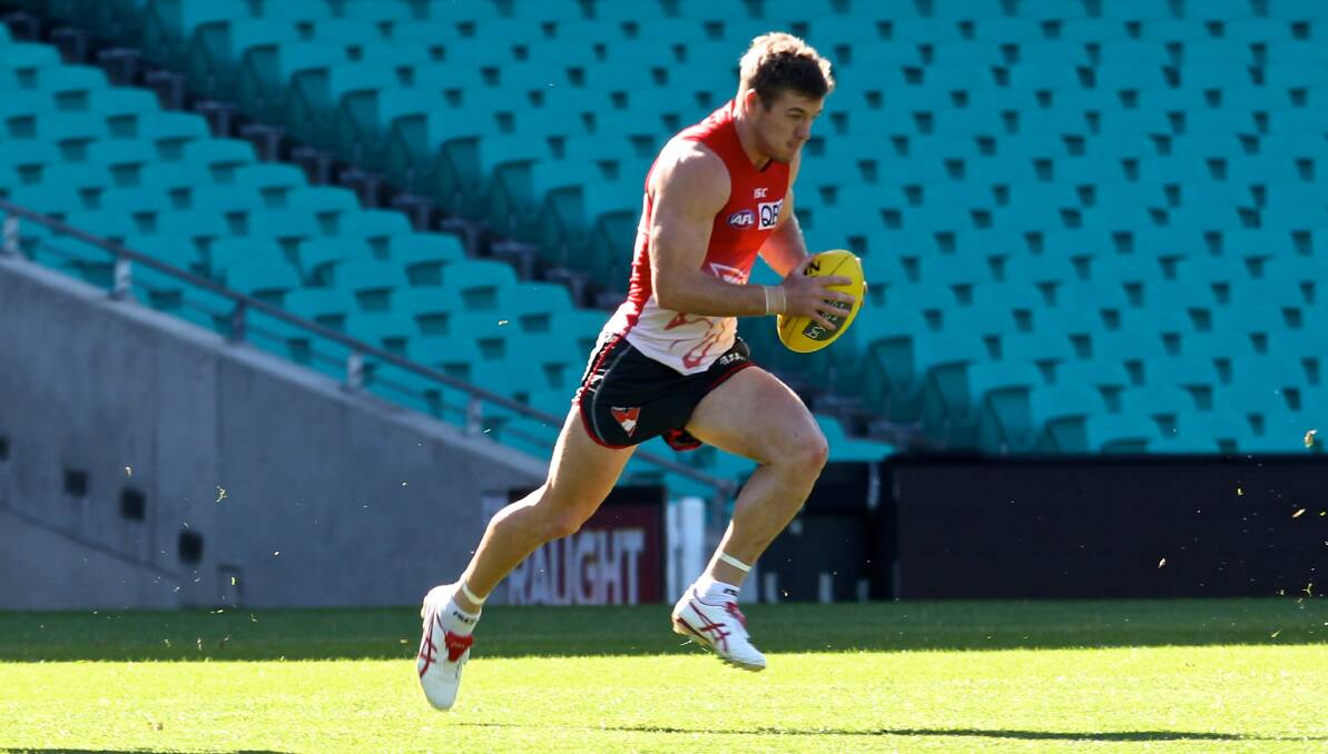 Midfielder Luke Parker during a training session at the SCG. Picture: EDWINA PICKLES