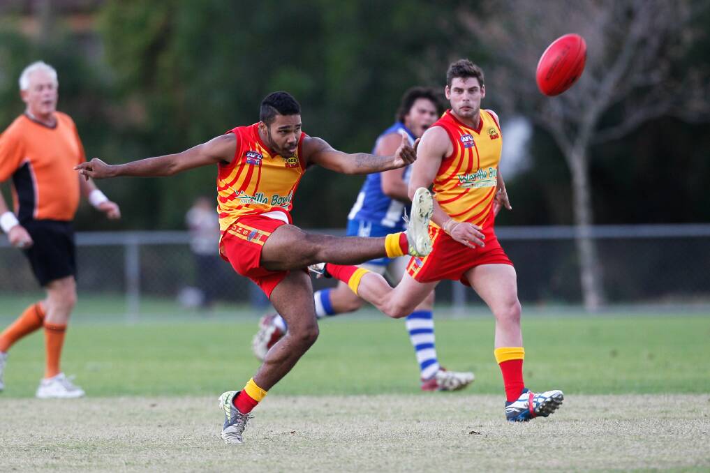 Shellharbour's Elwyn Roberts arrived late but made up for lost time notching up seven goals for the Suns. Picture: CHRISTOPHER CHAN