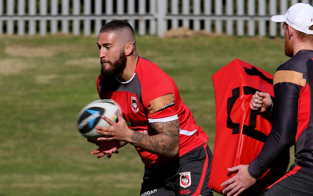 Back-rower Joel Thompson is bracing for a bruising encounter against the Titans on the Gold Coast this weekend. Picture: ROBERT PEET