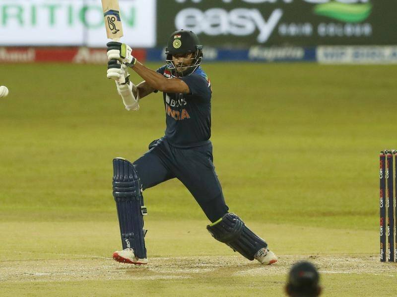 India's Shikhar Dhawan top scored with 40 but Sri Lanka won the T20 international by four wickets.
