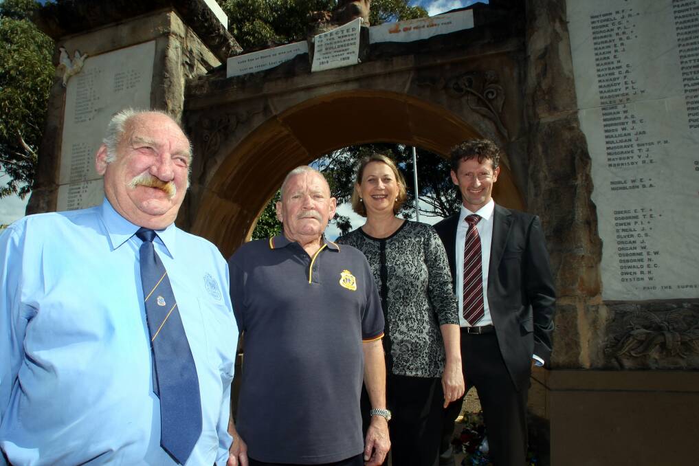 Illawarra Centenary of ANZAC Committee secretary Peter Poulton, Major-General Hori Howard, Sharon Bird and Stephen Jones. Picture: GREG TOTMAN.