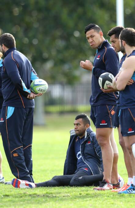 Israel Folau  at training. Picture: WOLTER PEETERS