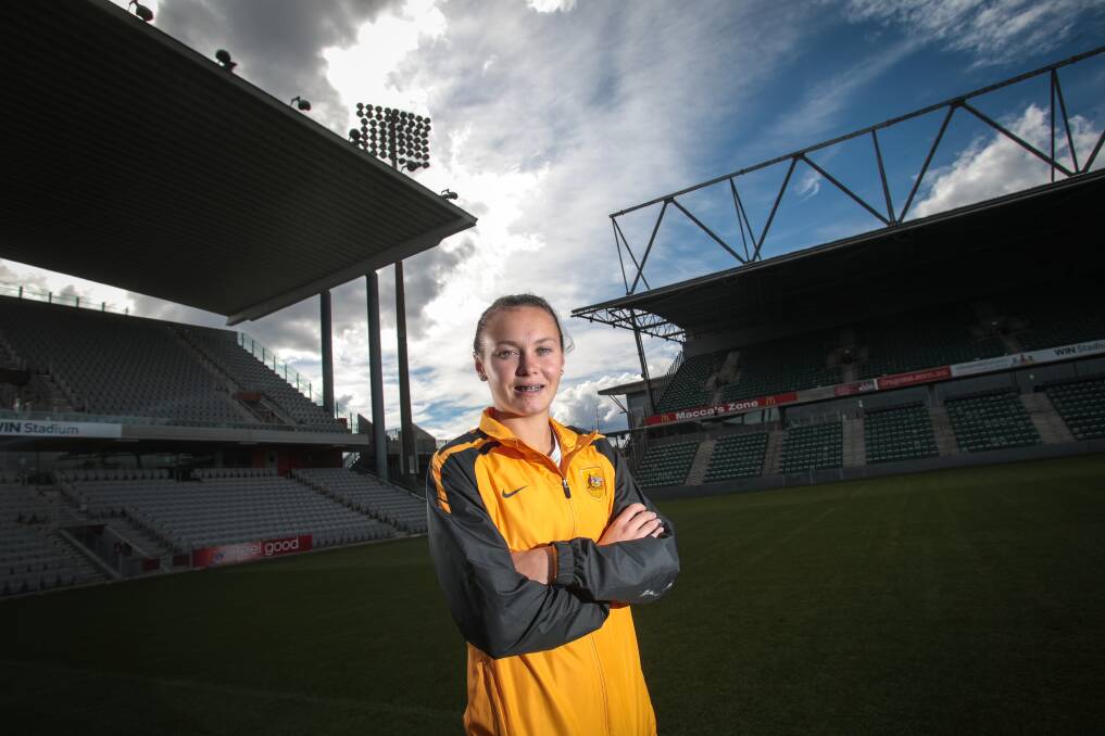 Caitlin Foord at WIN Stadium in Wollongong before this weekend's clash with Sydney FC. Picture: ADAM MCLEAN