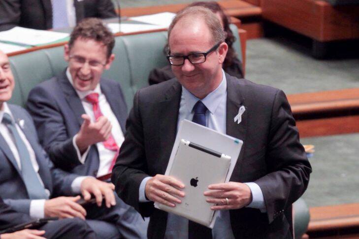 FILE PHOTO: David Feeney was ejected from the House during question time at Parliament House in Canberra on Tuesday 25 November 2014. Photo: Andrew Meares