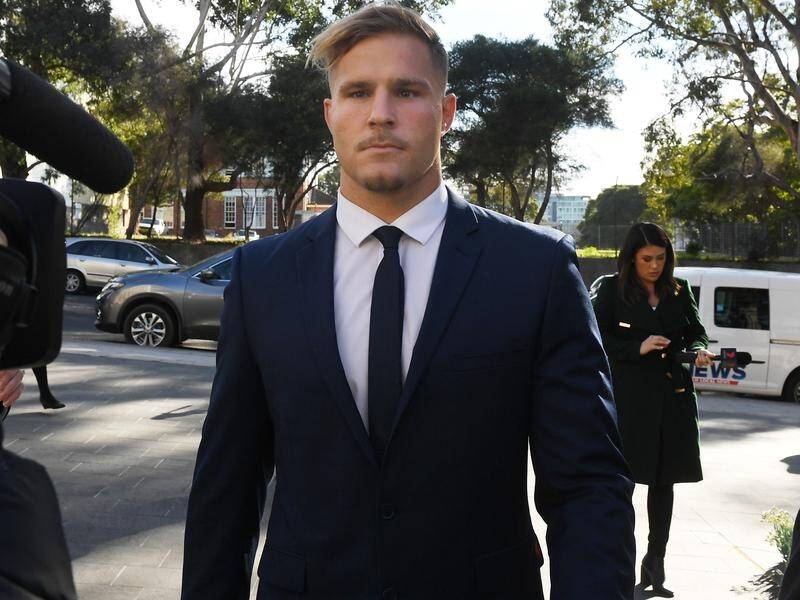 NRL player Jack de Belin has pleaded not guilty to allegations he sexually assaulted a woman.