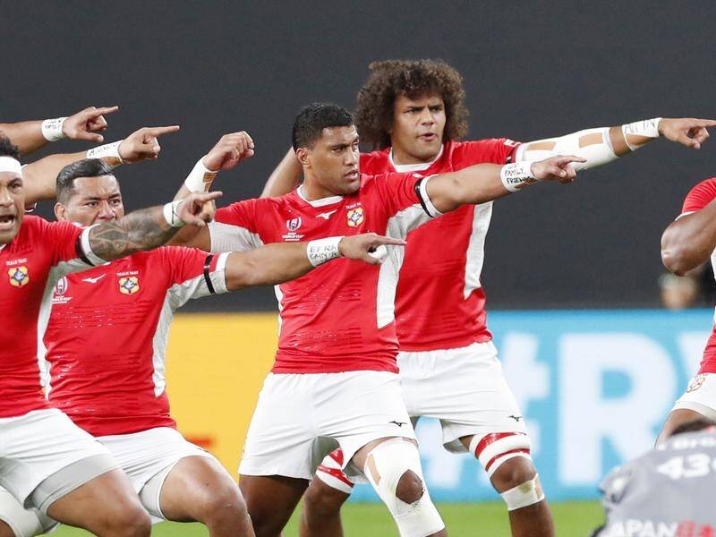 Tonga will figure in the 2023 Rugby World Cup after defeating Hong Kong 44-22 in qualifying. (AP PHOTO)