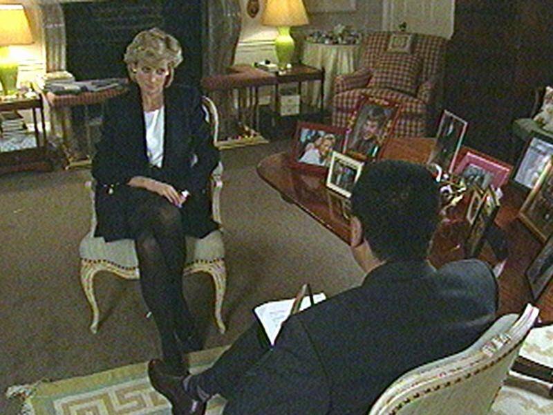 Diana, the Princess of Wales, during a controversial interview on the BBC in 1995.